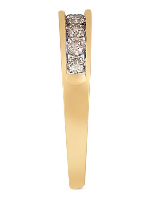 MACY'S Diamond Channel Ring (1/2 ct. t.w.) in 14k Yellow or Rose Gold