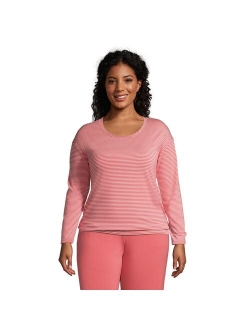 Plus Size Lands' End Long Sleeve Pajama Top