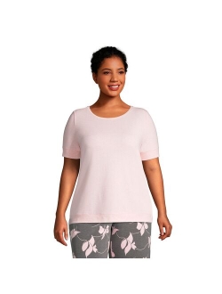 Plus Size Lands' End Short Sleeve Pajama Tee