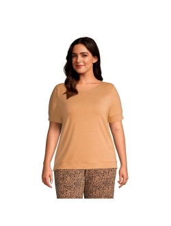 Plus Size Lands' End Short Sleeve Pajama Tee