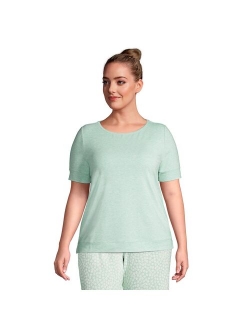 Plus Size Lands' End Short Sleeve Pajama Tee