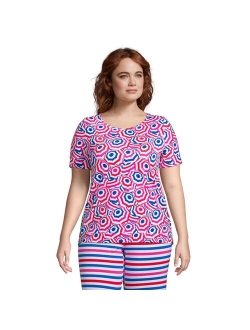 Plus Size Lands' End Short Sleeve Pajama Tee