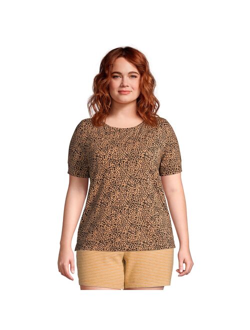 Plus Size Lands' End Short Sleeve Pajama Tee