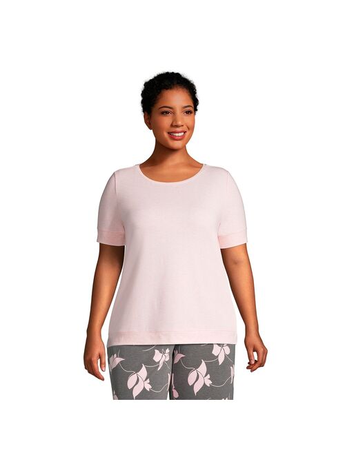 Plus Size Lands' End Short Sleeve Pajama Tee