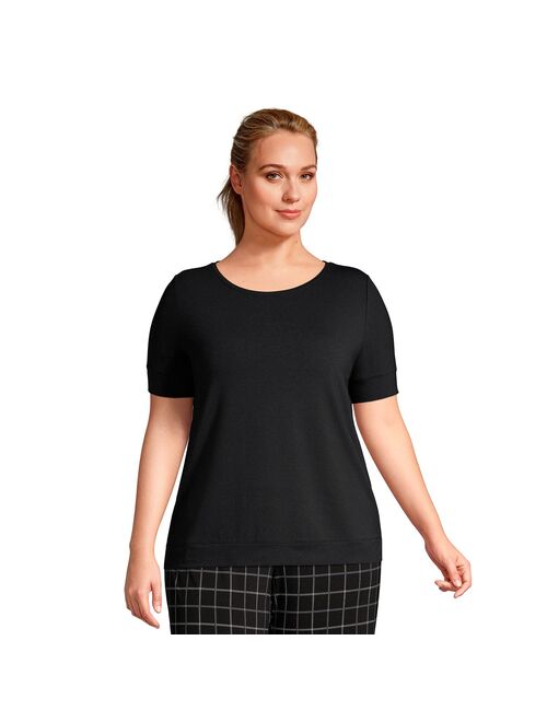 Plus Size Lands' End Short Sleeve Pajama Tee