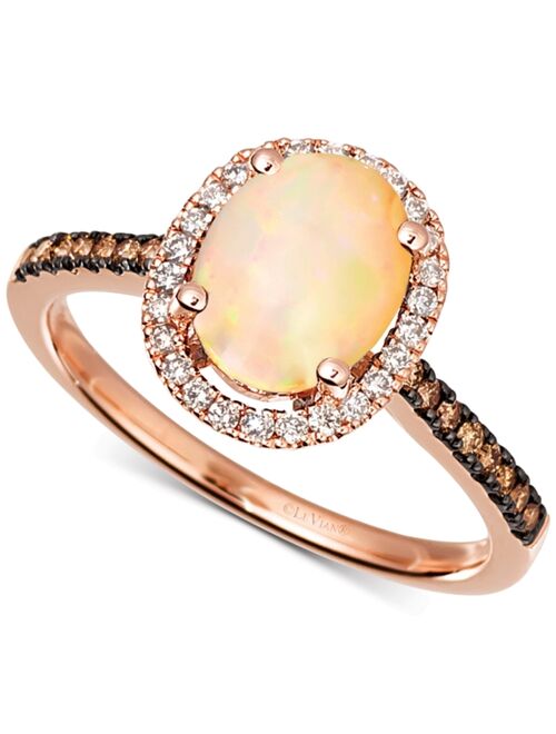 LE VIAN Deep Sea Blue Topaz (2 ct. t.w.) & Diamond (1/4 ct. t.w) Ring in 14k Rose Gold or 14k Yellow Gold (Also in Citrine, Green Quartz, Amethyst & Opal)