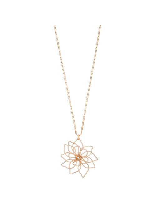 LC Lauren Conrad Openwork Flower Pendant Necklace