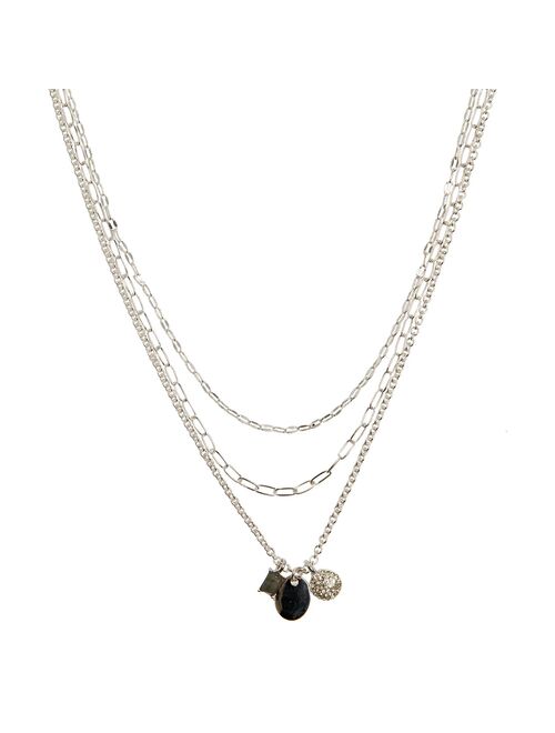 Little Co. by Lauren Conrad LC Lauren Conrad 3-Row Simulated Stone & Charms Layered Necklace