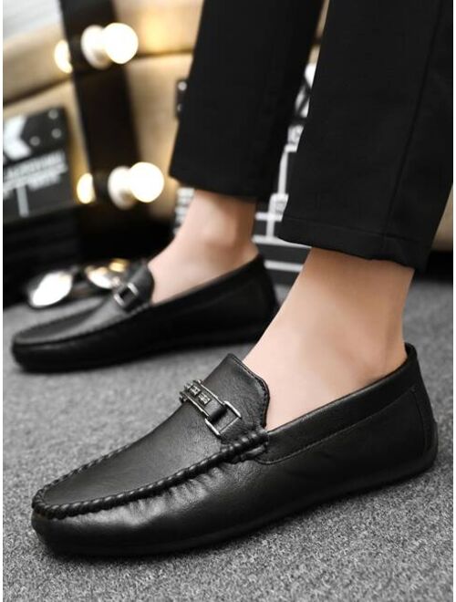 Buy Shein Men Stitch Detail Horsebit Loafers online | Topofstyle