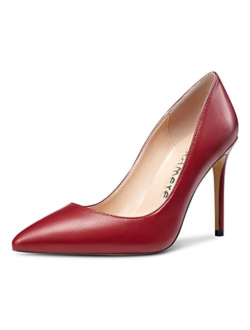 Castamere Womens High Heels Stilettos Pumps Slip-on Sexy Pointy Toe Basic Pump 10CM Heels