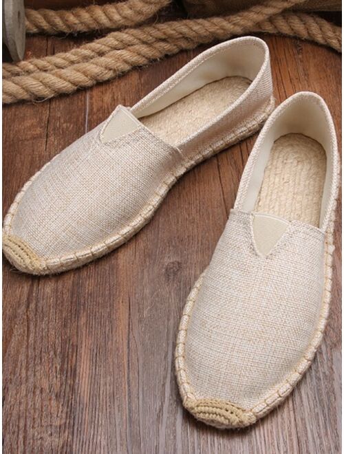 Shein Men Minimalist Stitch Detail Espadrille Loafers