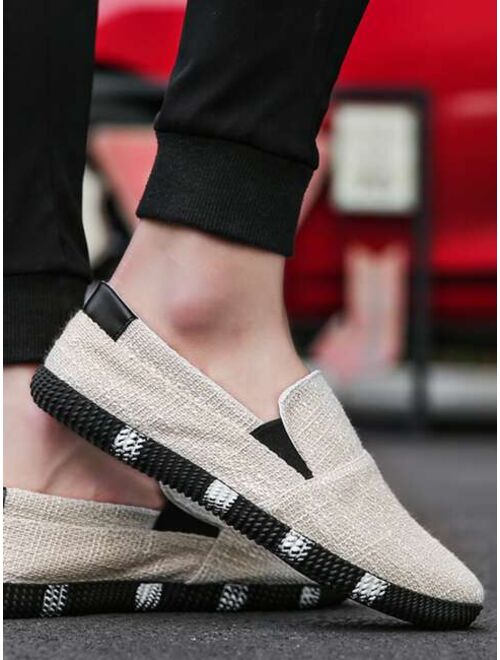 Shein Men Minimalist Canvas Loafers