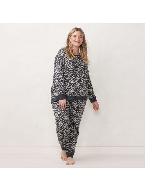 Little Co. by Lauren Conrad Plus Size LC Lauren Conrad Cozy Long Sleeve Pajama Top & Pajama Pants Set