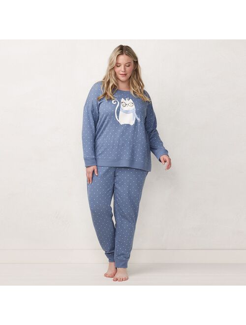 Little Co. by Lauren Conrad Plus Size LC Lauren Conrad Cozy Long Sleeve Pajama Top & Pajama Pants Set