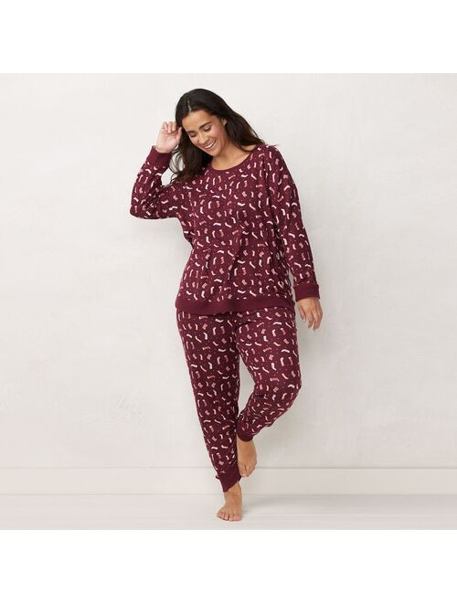 Little Co. by Lauren Conrad Plus Size LC Lauren Conrad Cozy Long Sleeve Pajama Top & Pajama Pants Set