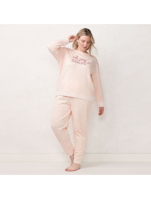 Little Co. by Lauren Conrad Plus Size LC Lauren Conrad Cozy Long Sleeve Pajama Top & Pajama Pants Set
