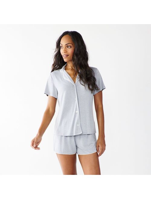 Women's Sonoma Goods For Life® Truly Soft Short Sleeve Pajama Shirt & Pajama Shorts Sleep Set