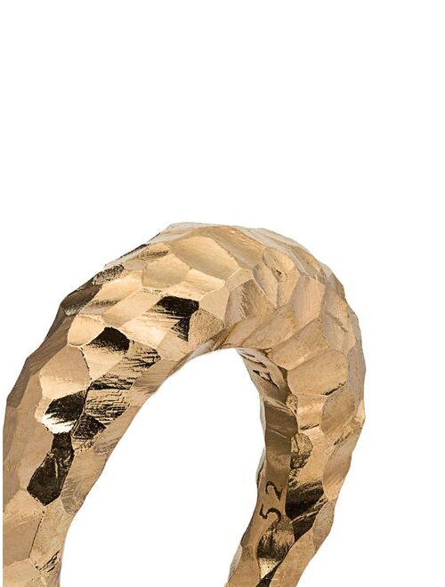 All Blues Fat Snake carved gold vermeil ring