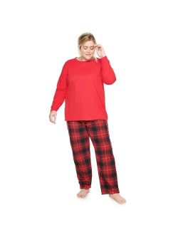 Plus Size Sonoma Goods For Life Long Sleeve Pajama Top & Microfleece Pajama Pants Set