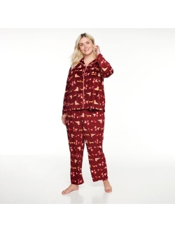 Plus Size Sonoma Goods For Life Knit Pajama Shirt & Pajama Pants Set