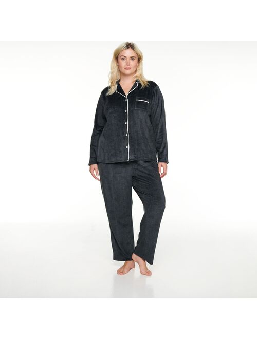 Plus Size Sonoma Goods For Life® Knit Pajama Shirt & Pajama Pants Set