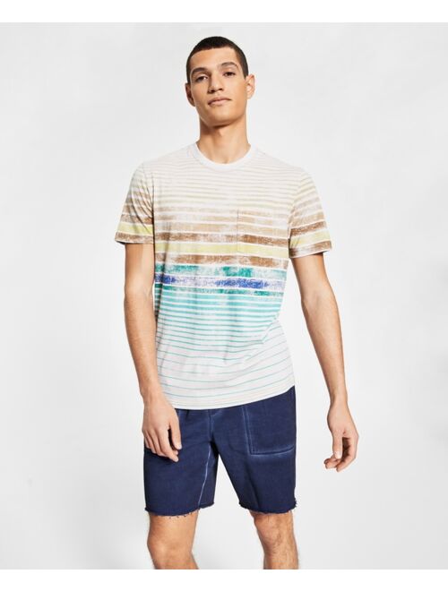 SUN + STONE Men's Stripe T-Shirt, Created for Macy's