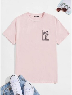 Men Letter Graphic Tee