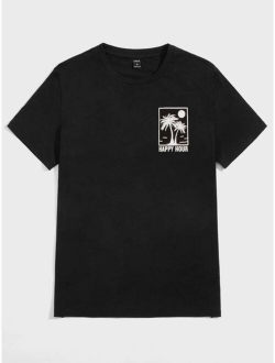 Men Letter Graphic Tee