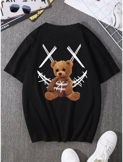 Shein Men Bear Print Tee