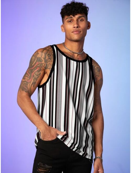 SHEIN Men Striped Tank Top