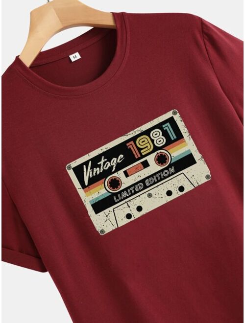 Shein Men Letter Graphic Tee