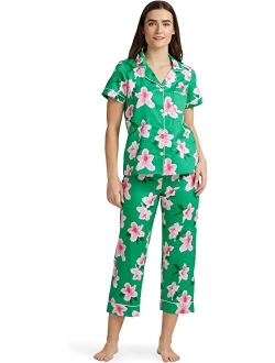 Short Sleeve Cropped Pajama Set