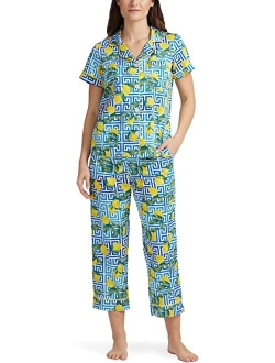 Short Sleeve Cropped Pajama Set