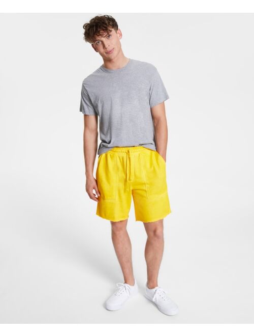 SUN + STONE Men's Garment Dyed Fleece Shorts, Created for Macy's