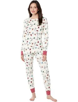 Glowing Holiday Lights Pajama Set