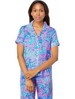 PJ Woven Short Sleeve Top