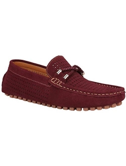 JIONS Mens Driving Penny Loafers Suede Moccasins Slip On Casual Dress Boat Shoes