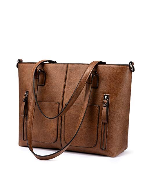 LOVEVOOK Large Shoulder Bag for Women Faux Leather Purse Work Bags with Multi-Pockets Designer Handbag