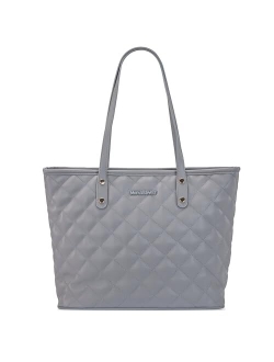 Quilted Handbag for Women Leather Tote Purse Shoulder Bag Large Fashion Satchel Hobo Purse