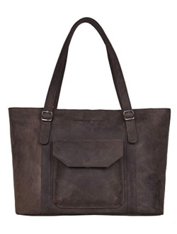 Antonio Valeria Sage Leather Tote/Top Handle Shoulder Bag for Women