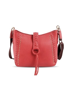 Genuine Leather Hobo Handbags for Women Concealed Carry Western Shoulder Bag Crossbody Purse