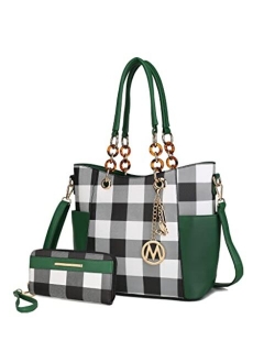 Tote Bag for Women, Handbag Set with Wallet-Top-Handle- Vegan Leather Purse