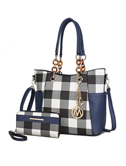 Tote Bag for Women, Handbag Set with Wallet-Top-Handle- Vegan Leather Purse