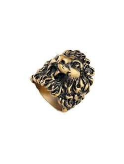 Ring with lion head