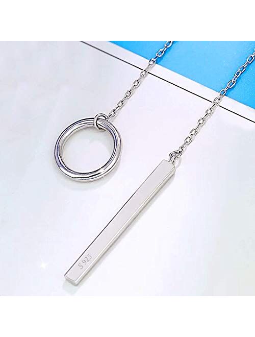 Perfect 4U Round Long Necklace 925 Sterling Silver Chain for Women Handcrafted Jewelry 16" - 30"