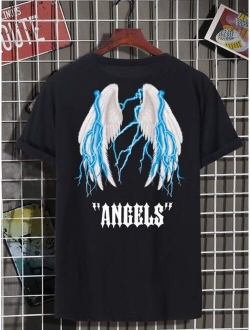 Men Wings And Letter Graphic Tee