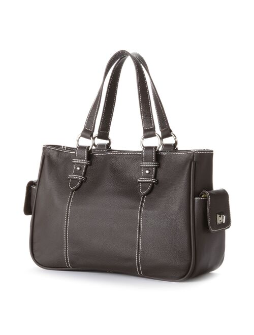 AmeriLeather Sophisticated Leather Shopper