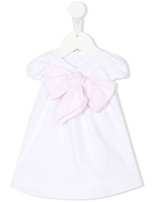 La Stupenderia pleated bow-detail dress