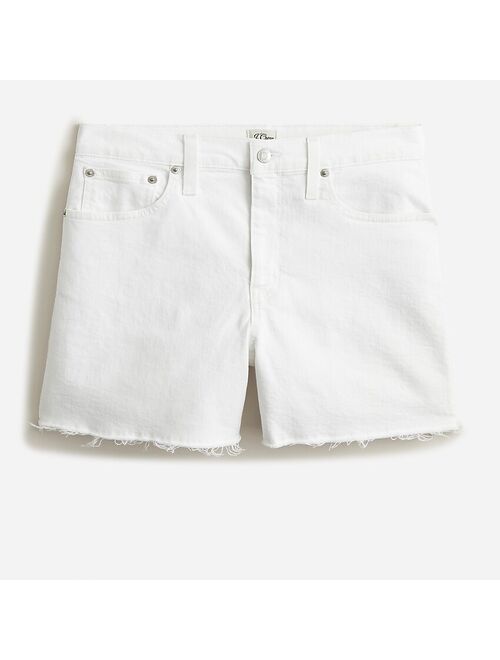 J.Crew High-rise denim short in white