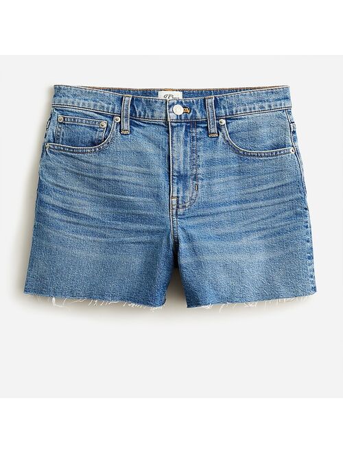 J.Crew High-rise denim short in Juniper wash